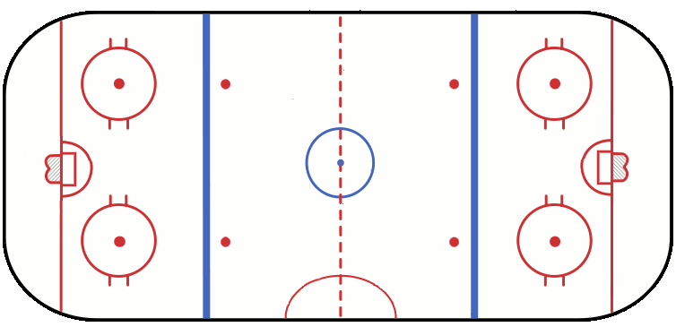 Animation of ice hockey lines skating drill