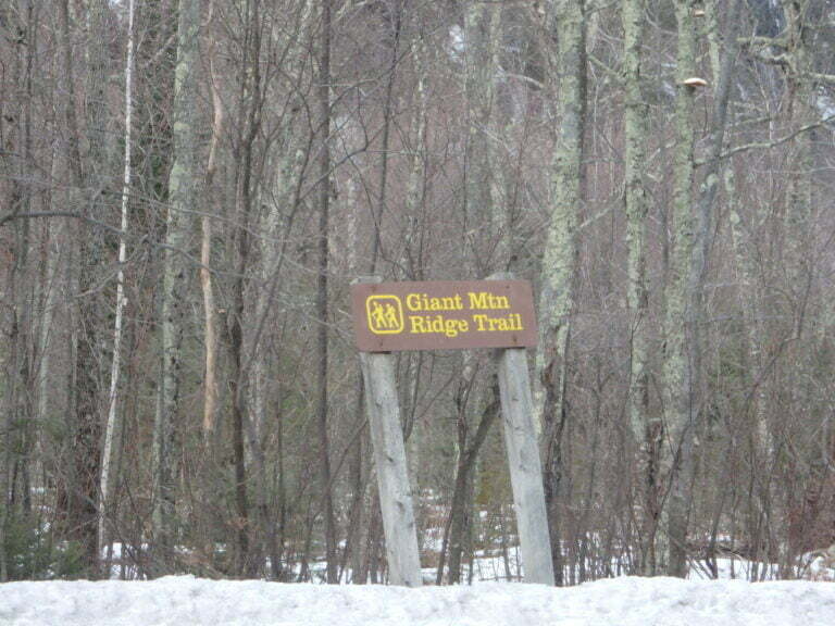 Giant Mountain Ridge trail sign