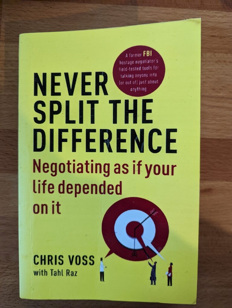 Never split the difference - book by Chris Voss