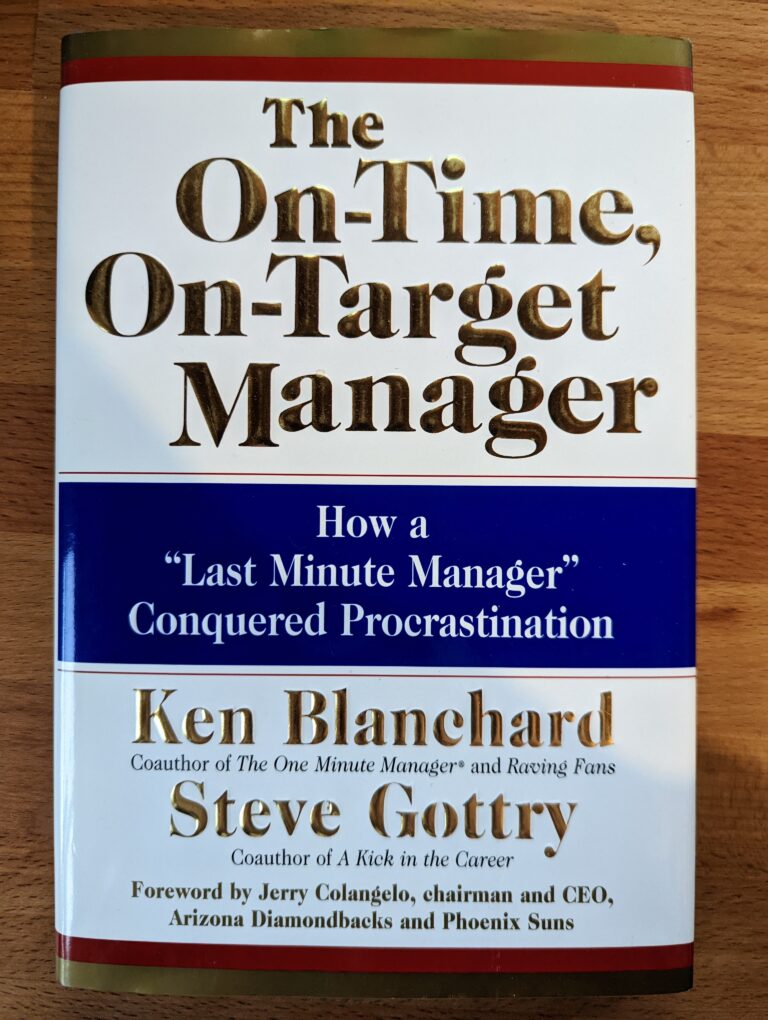 The On-time, On-target manager - book by Ken Blanchard