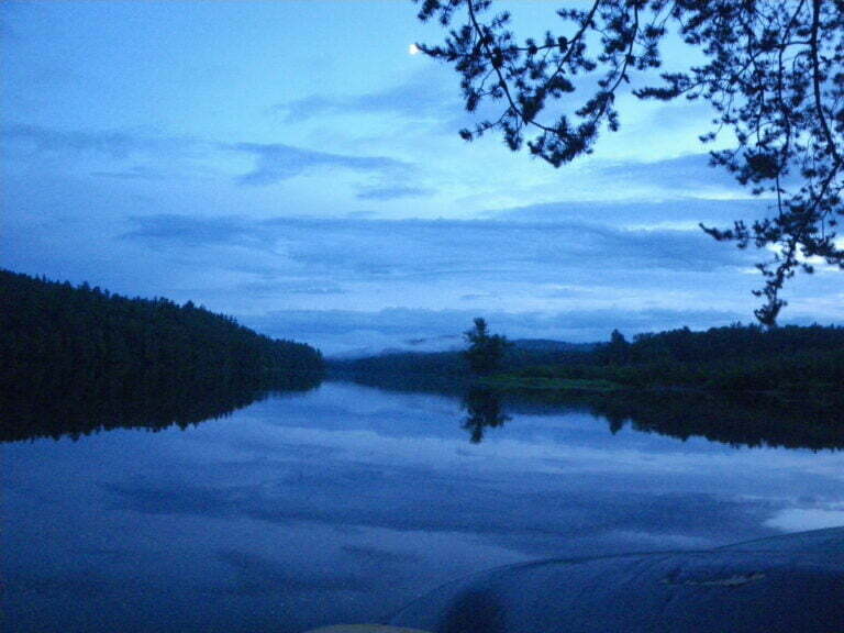 Beautiful view of river just after sunset