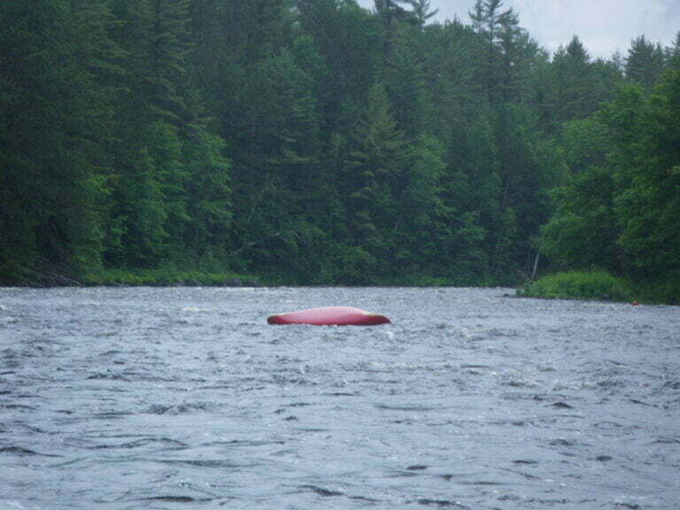 capsized canoe